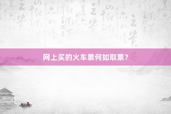 网上买的火车票何如取票？